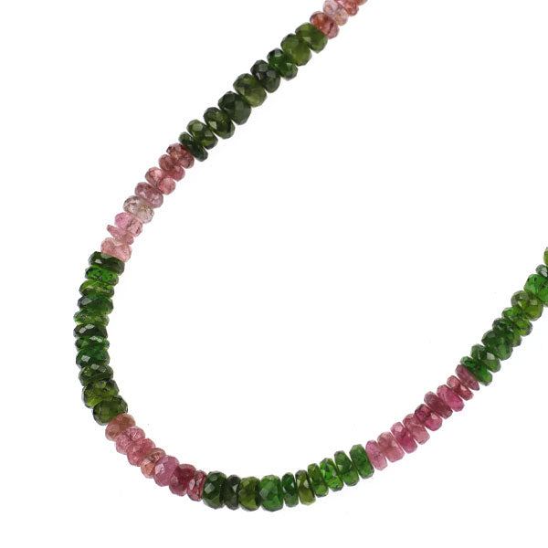 新品 K18WG ピンク/クロム トルマリン ネックレス 96.00ct