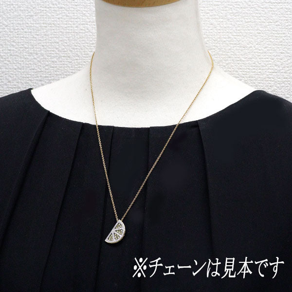 ブラックメッキ/ K18YG/WG イエローサファイア ダイヤモンド ペンダントトップ 0.84ct D0.35ct レモン