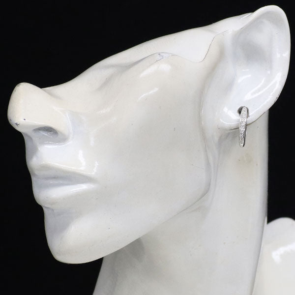 K18WG ダイヤモンド フープ ピアス 0.20ct