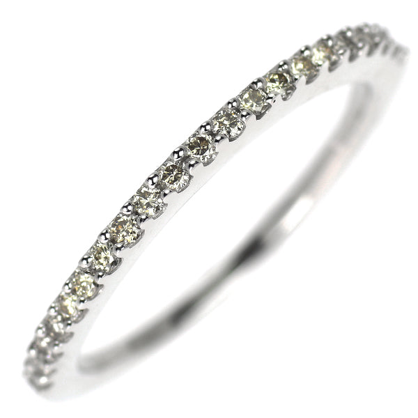 K18WG ダイヤモンド リング 0.18ct ハーフエタニティ