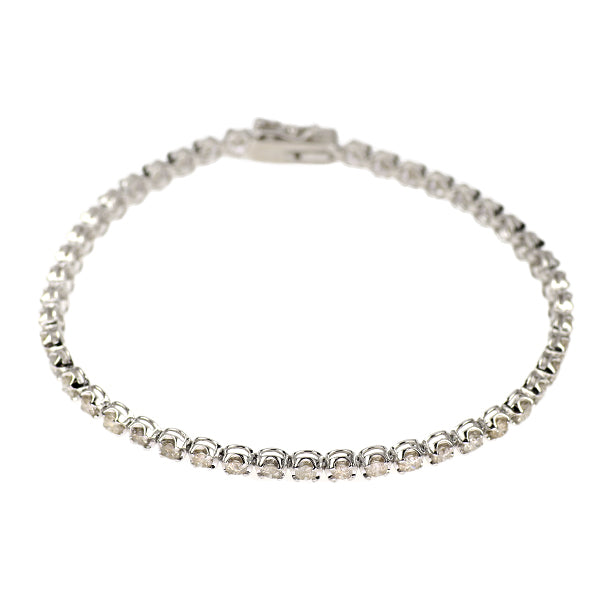 K18WG ダイヤモンド テニス ブレスレット 3.00ct