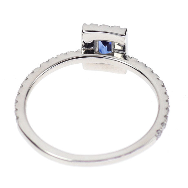 Pt950 サファイア ダイヤモンド リング 0.21ct D0.26ct