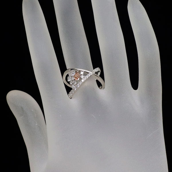Pt950 天然ピンクダイヤモンド リング 0.239ct FDOP VS2 D0.62ct