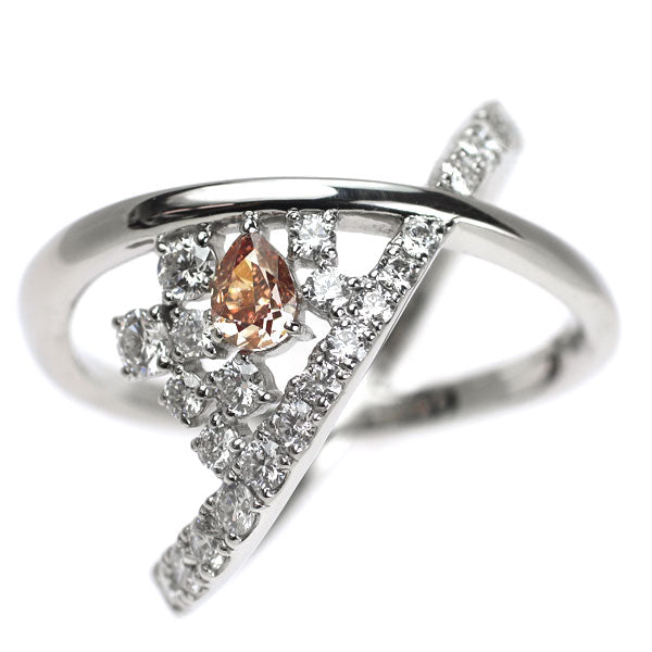 Pt950 天然ピンクダイヤモンド リング 0.239ct FDOP VS2 D0.62ct