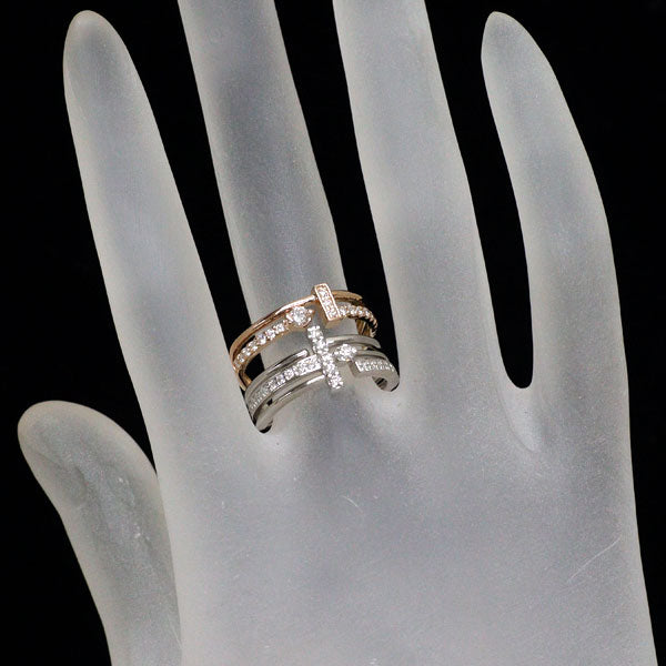 K18PG/Pt950 ダイヤモンド リング 0.55ct