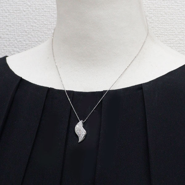 K18WG ダイヤモンド ペンダントネックレス 0.65ct パヴェ