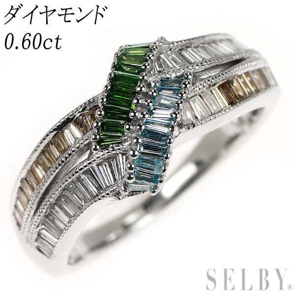 K18WG トリート/カラーレス ダイヤモンド ダイヤモンド リング 0.60ct