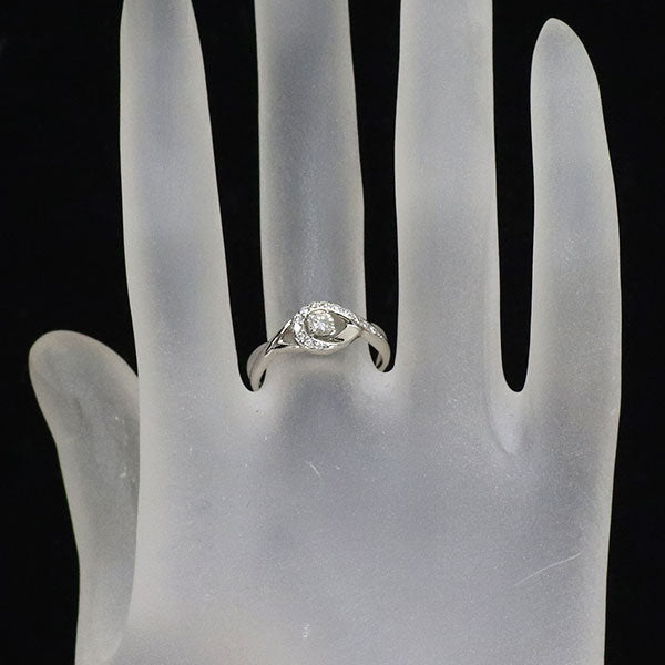 Pt950 ダイヤモンド リング 0.160ct D0.08ct