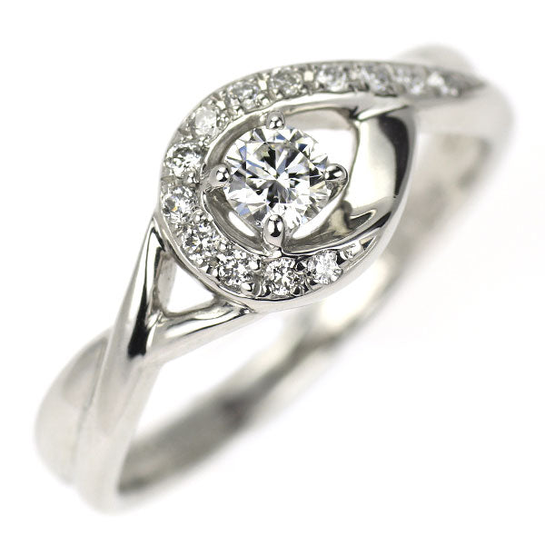Pt950 ダイヤモンド リング 0.160ct D0.08ct