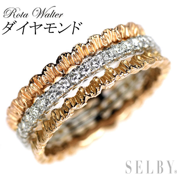 Rota Walter/ロタ ウォルター K18WG/PG ダイヤモンド リング ハンドメイド