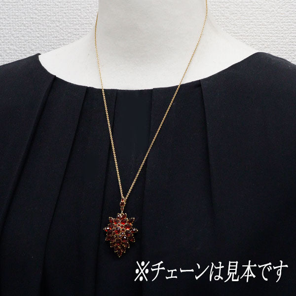 ヴィクトリアンズゲート K18YG ガーネット ペンダントトップ 兼ブローチ 16.78ct