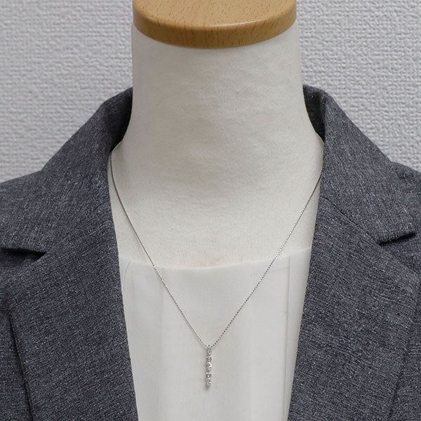 K18WG ダイヤモンド ペンダントネックレス 0.50ct