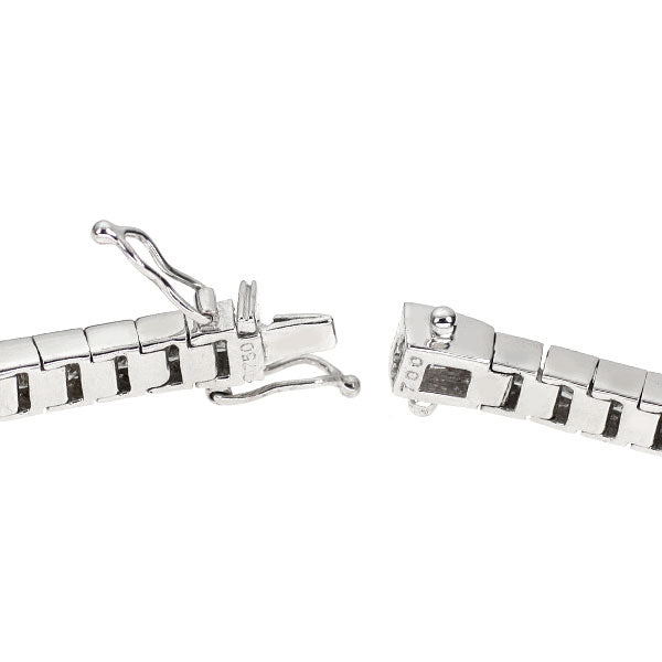 K18WG プリンセスカット ダイヤモンド テニス ブレスレット 7.00ct