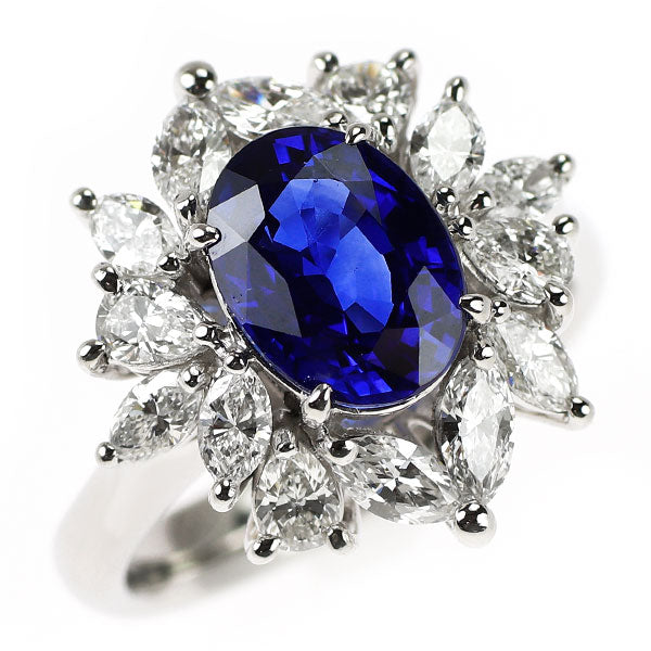 mimnic Pt900 ブルーサファイア 0.84ctダイヤ0.02ct モニッケンダム Pt900 ロイヤルブルー サファイア ダイヤモンド リング