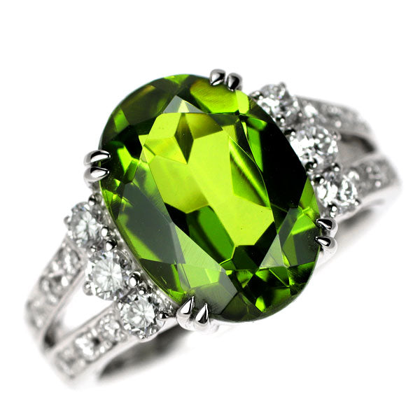 A*l様 Pt900 ペリドット ダイヤモンド リング Pt900 ペリドット ダイヤモンド リング 6.33ct D0.60ct — セルビー