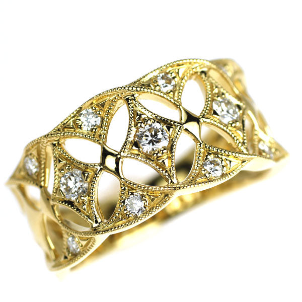 K18YG ダイヤモンド リング 0.38ct