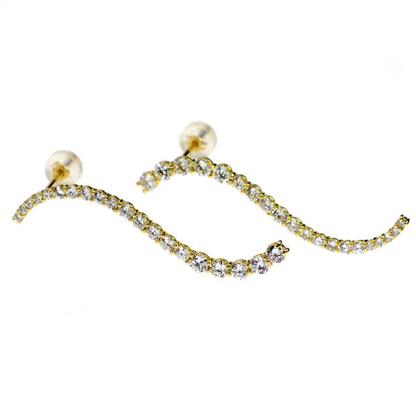 K18YG ダイヤモンド ピアス 2.00ct
