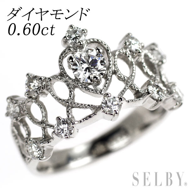 Pt900 ダイヤモンド リング 0.60ct ティアラ
