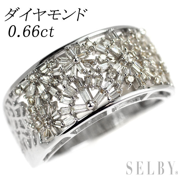 K18WG ダイヤモンド リング 0.66ct