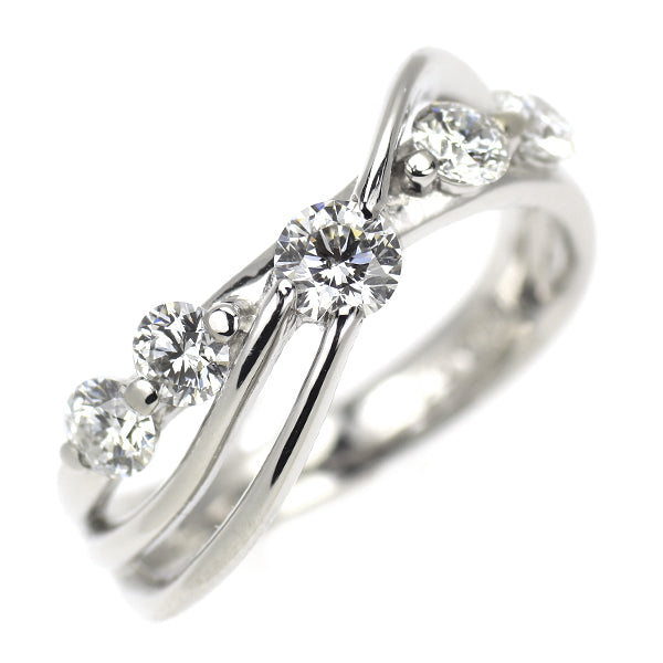 Pt900 ダイヤモンド リング 0.222ct D0.528ct
