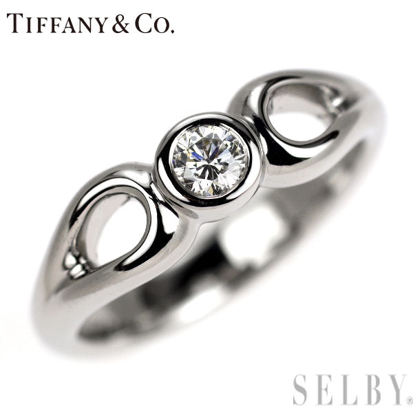 ティファニー Pt950 ダイヤモンド リング ダブルオープンティア