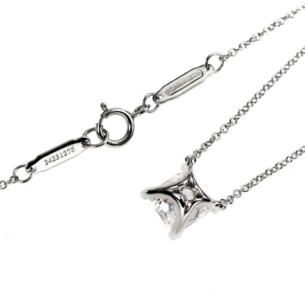 ティファニー Pt950 プリンセスカット ダイヤモンド ペンダントネックレス 1.28ct I VS1 EX/EX 《セルビー銀座店》【中古】