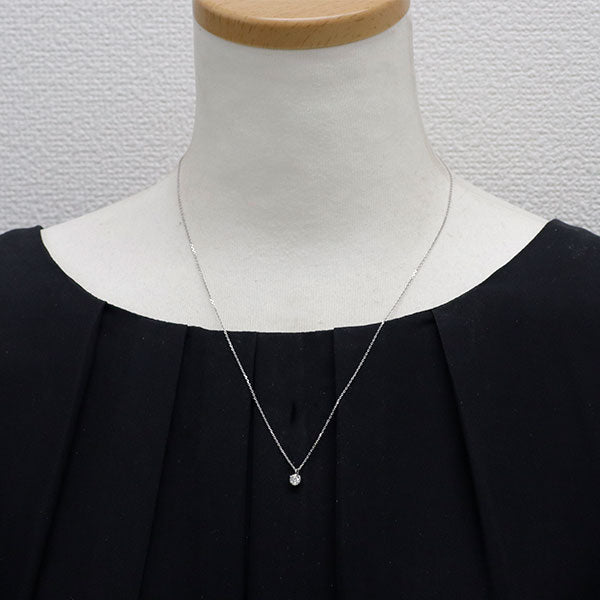 田崎真珠 K18WG ダイヤモンド ペンダントネックレス 0.30ct