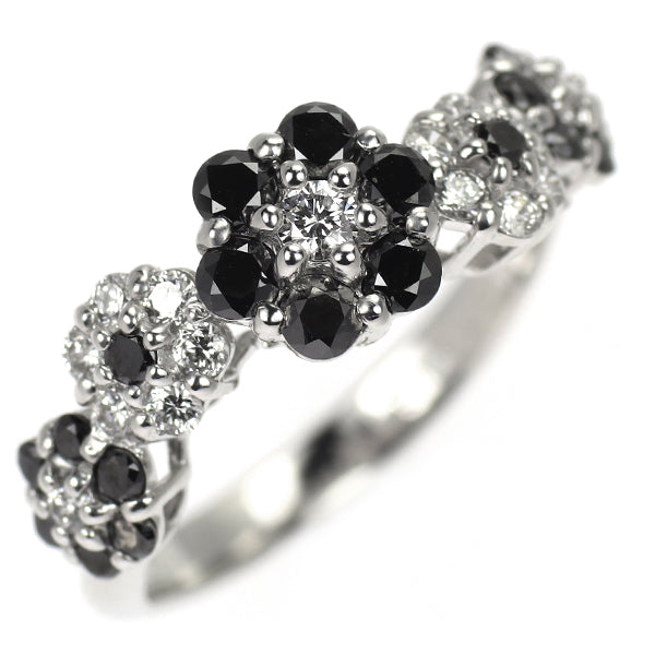 ポンテヴェキオ K18WG ブラック/カラーレス ダイヤモンド リング