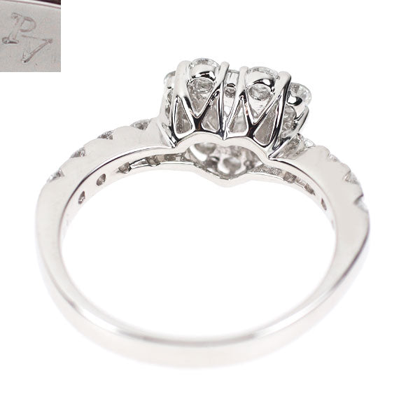 ポンテヴェキオ Pt900 ハートシェイプ ダイヤモンド リング 0.362ct D0.69ct