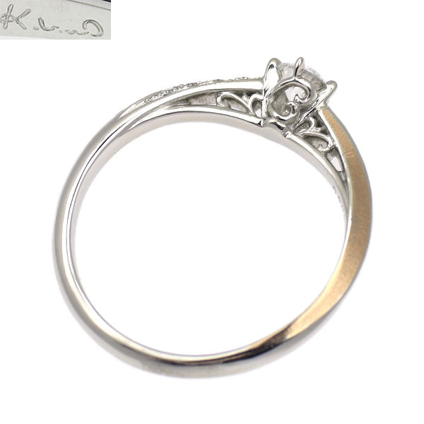 ケイウノ Pt950/ K18PG ダイヤモンド ダイヤモンド リング 0.223ct D IF クララステラカット D0.034ct