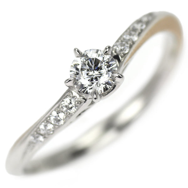 ケイウノ Pt950/ K18PG ダイヤモンド ダイヤモンド リング 0.223ct D IF クララステラカット D0.034ct