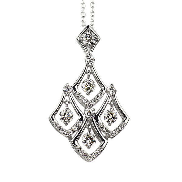 Pt900/Pt850 ダイヤモンド ペンダントネックレス 0.63ct