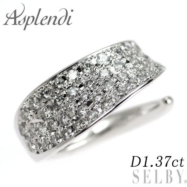 アスプレンディ K18WG ダイヤモンド リング 1.37ct