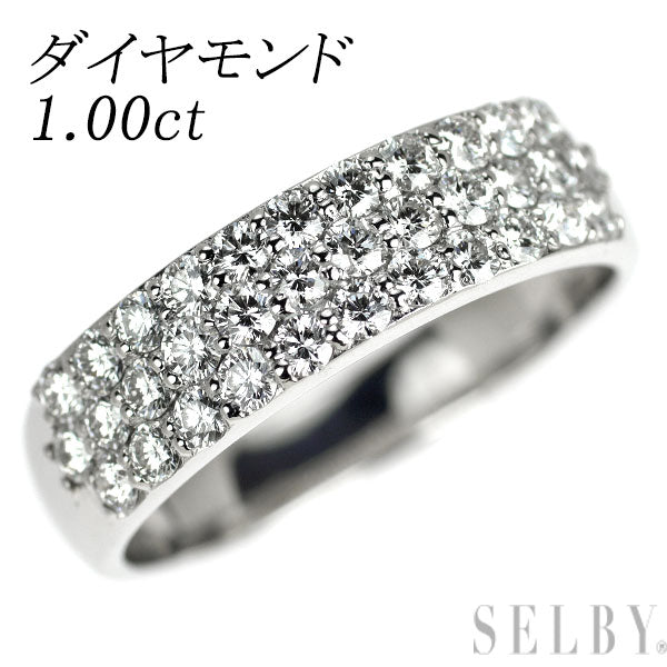 Pt900 ダイヤモンド リング 1.00ct パヴェ