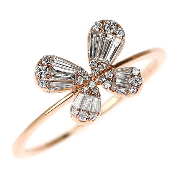 K18PG ダイヤモンド リング 0.30ct 蝶 — セルビーオンラインストア