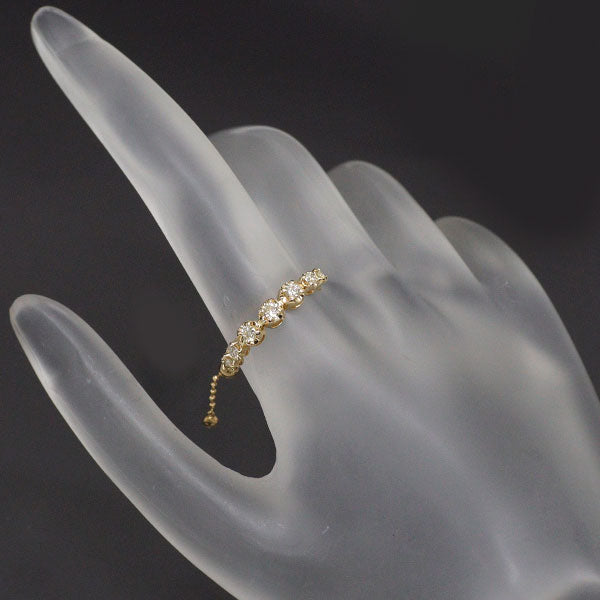 K18YG ダイヤモンド チェーンリング 0.35ct