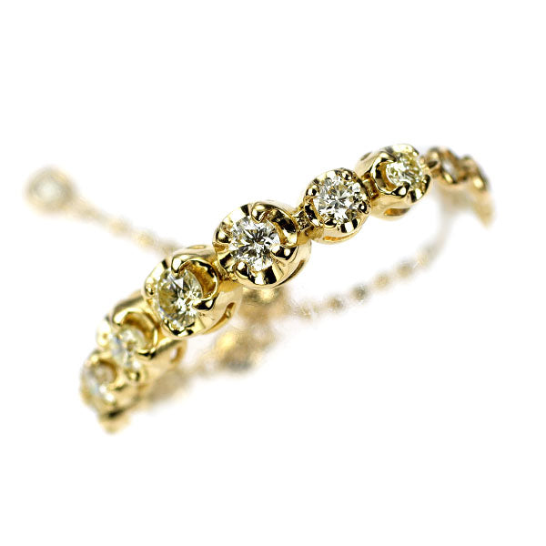 K18YG ダイヤモンド チェーンリング 0.35ct