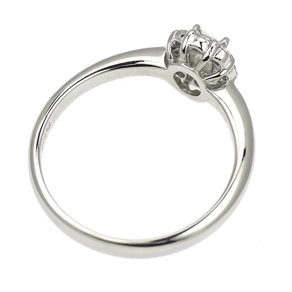 Pt900 エメラルドカット ダイヤモンド リング 0.16ct D0.16ct