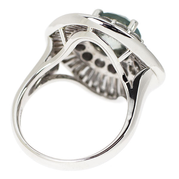 Pt900 トリートブルーダイヤモンド リング 2.769ct FIB I1 Fair D2.97ct