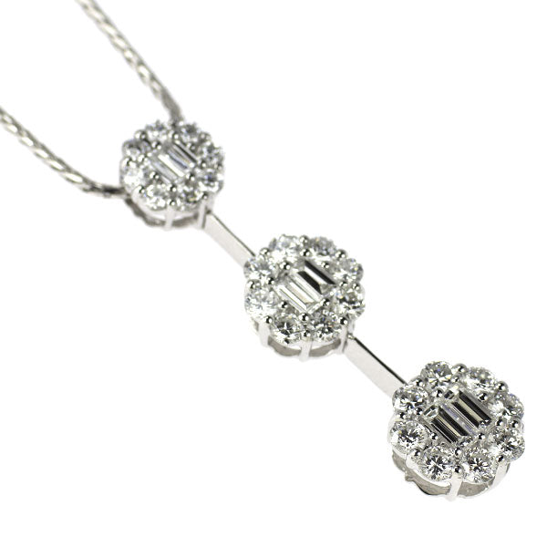 K18WG ダイヤモンド ペンダントネックレス 1.67ct