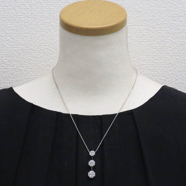 K18WG ダイヤモンド ペンダントネックレス 1.67ct