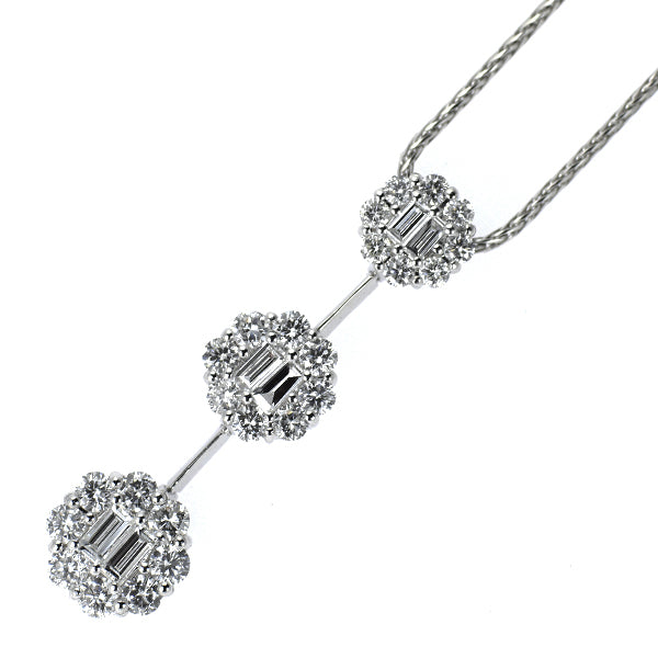 K18WG ダイヤモンド ペンダントネックレス 1.67ct