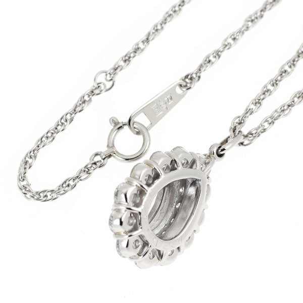Pt900/ Pt850 ペアシェイプ ダイヤモンド ペンダントネックレス 0.89ct D2.21ct