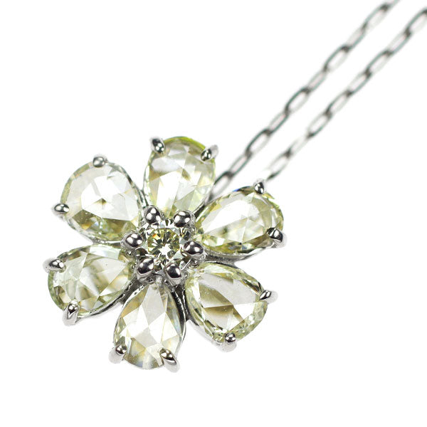 Pt950/ Pt900 ダイヤモンド ペンダントネックレス 0.33ct フラワー