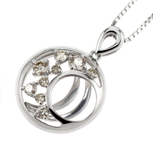 Pt900/ Pt850 ダイヤモンド ペンダントネックレス 0.27ct