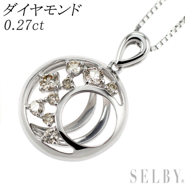 Pt900/ Pt850 ダイヤモンド ペンダントネックレス 0.27ct