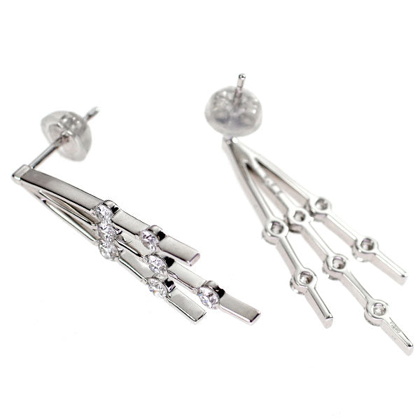 K18WG ダイヤモンド ピアス 0.90ct