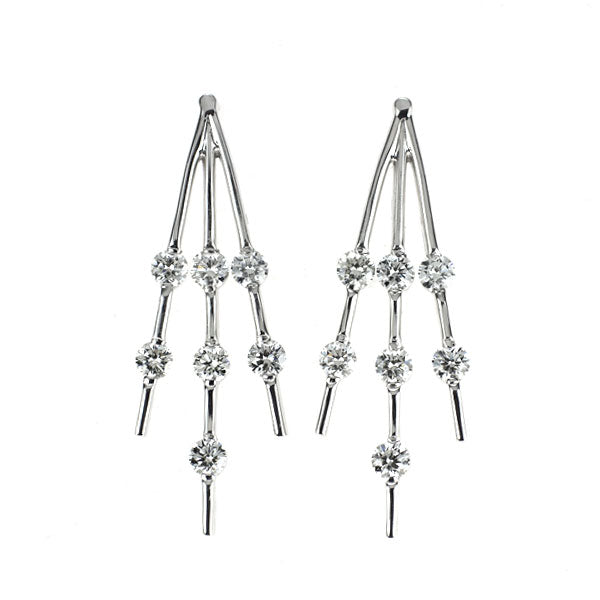 K18WG ダイヤモンド ピアス 0.90ct