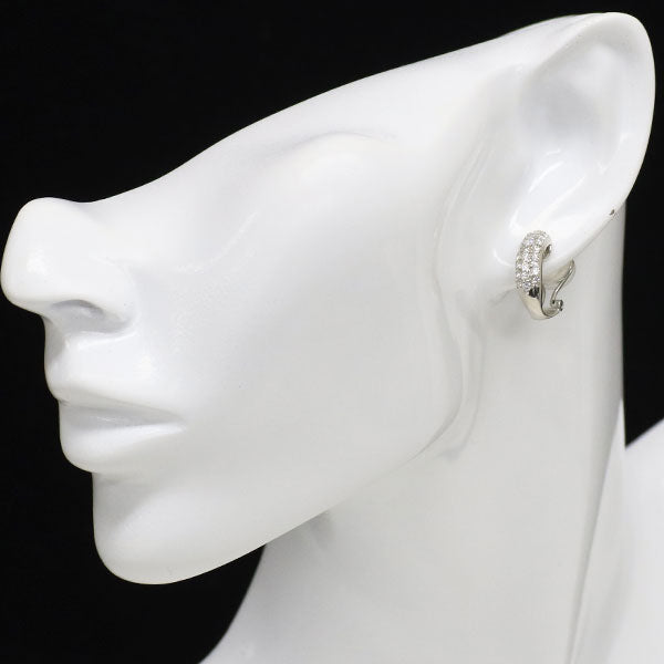 Pt900 ダイヤモンド フープ ピアス 1.18ct パヴェ