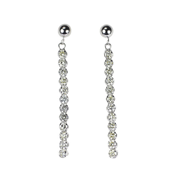 K18WG ダイヤモンド ピアス 0.50ct